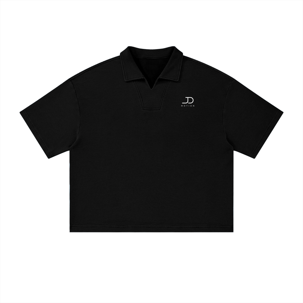 Vintage Wash Waffle Boxy Polo Shirt Sommerkollektion