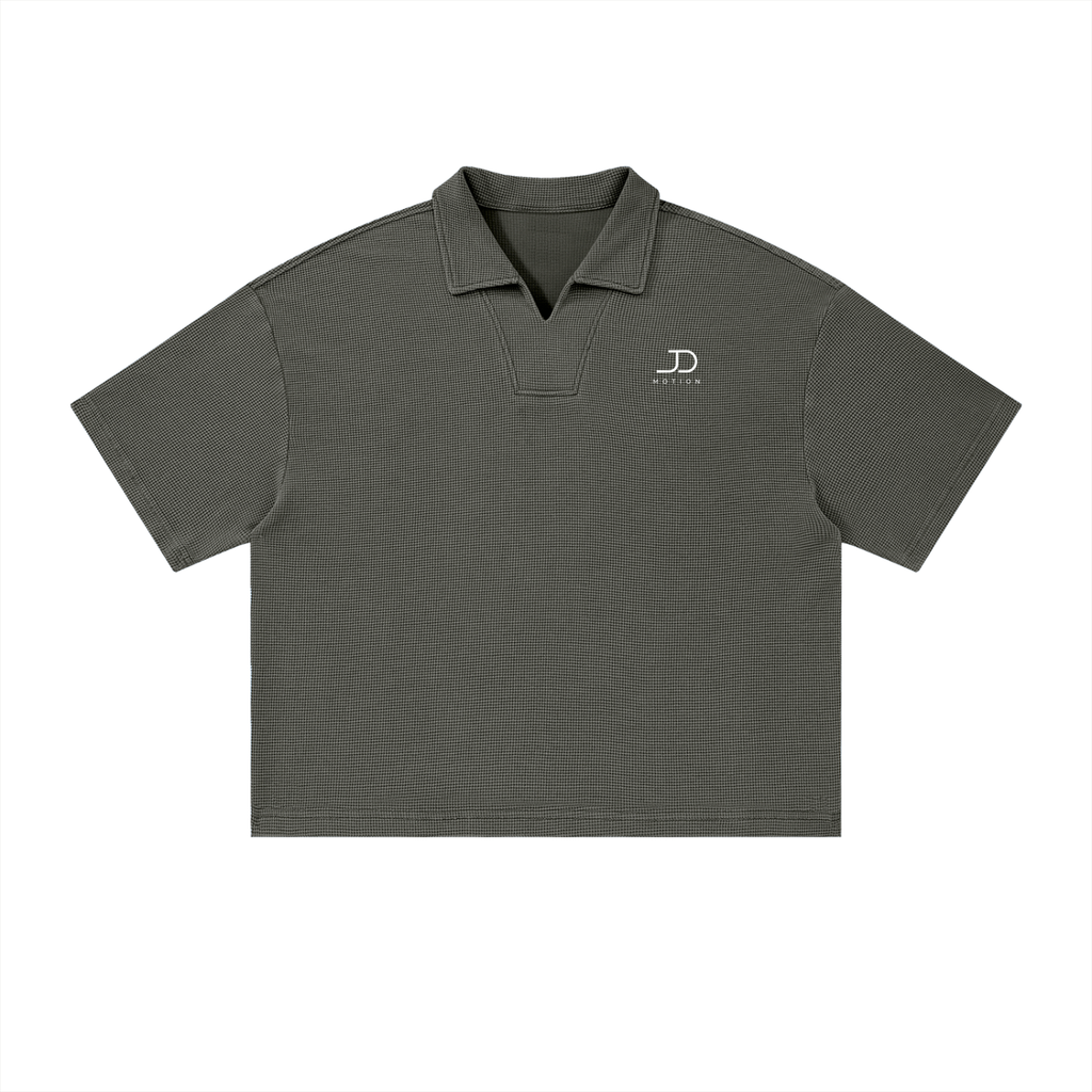 Vintage Wash Waffle Boxy Polo Shirt Sommerkollektion