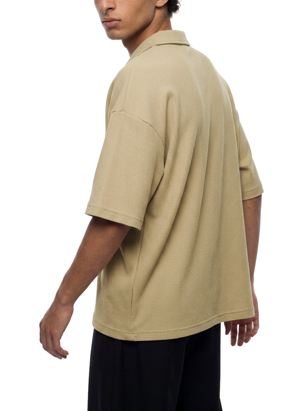 Vintage Wash Waffle Boxy Polo Shirt Sommerkollektion